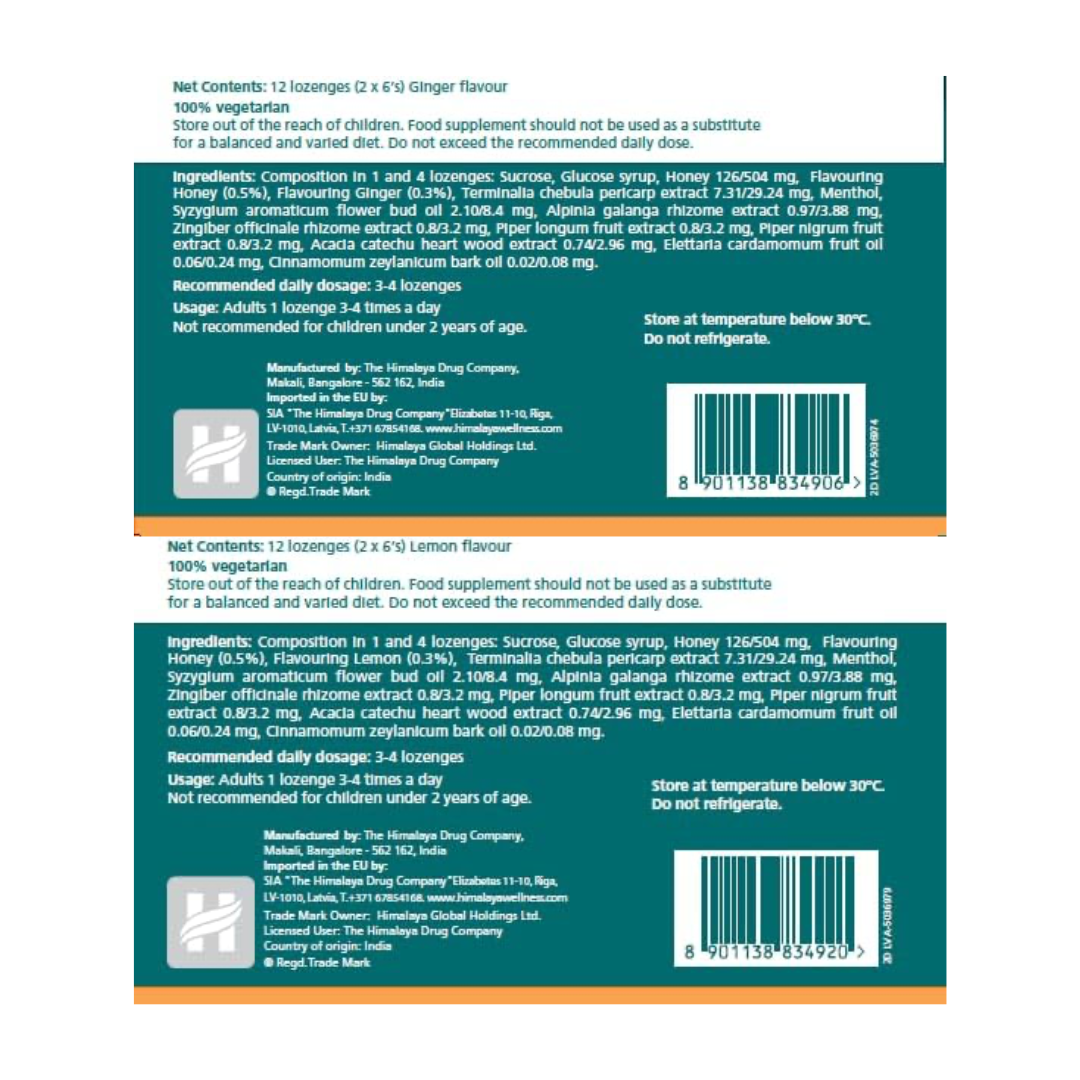 Himalaya Koflet-H 2x6 Lonzenges 12 Softgels - Lemon