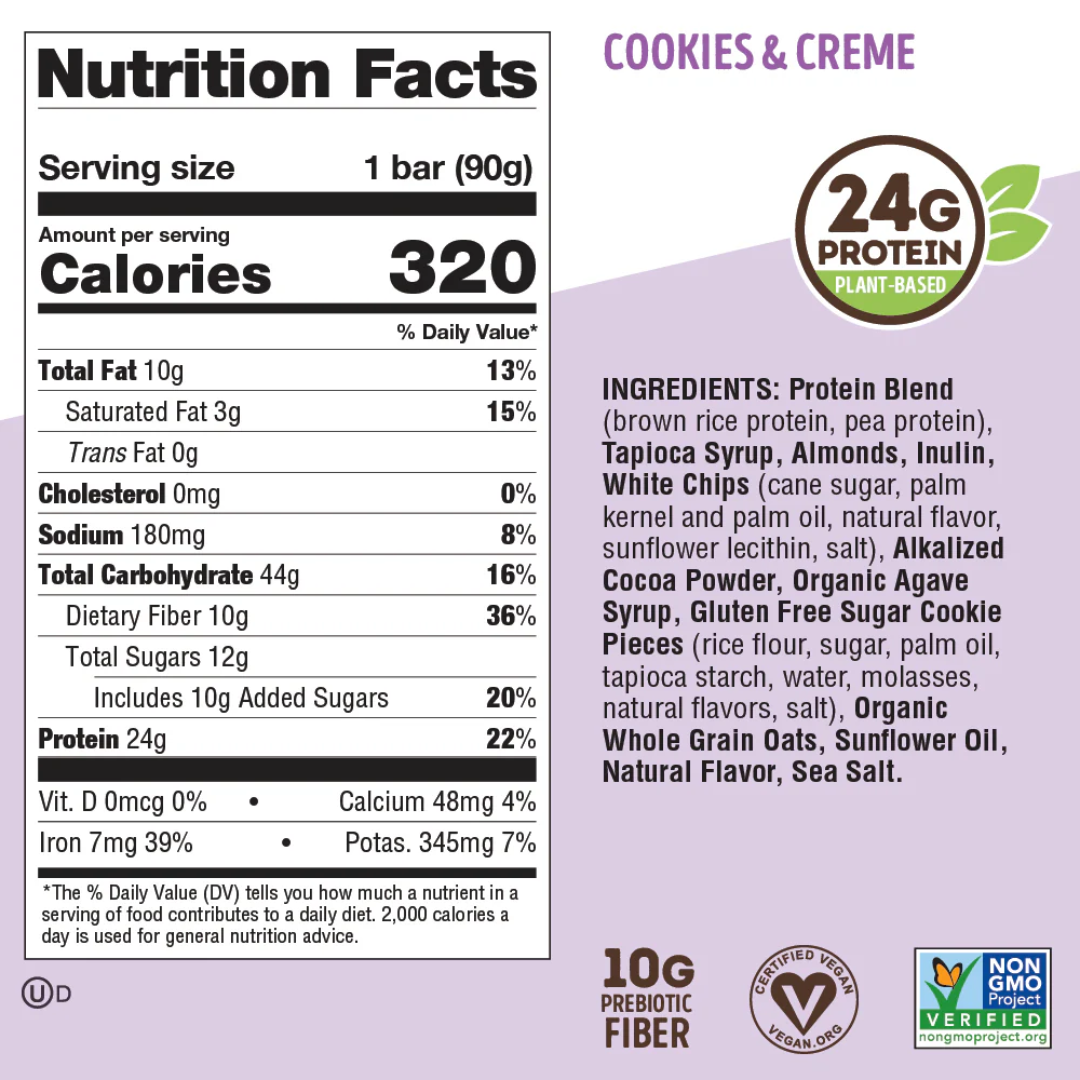 Lenny & Larry's The Complete Cookie-fied BIG Bar 12x90g - Peanut Butter Chocolate Chip