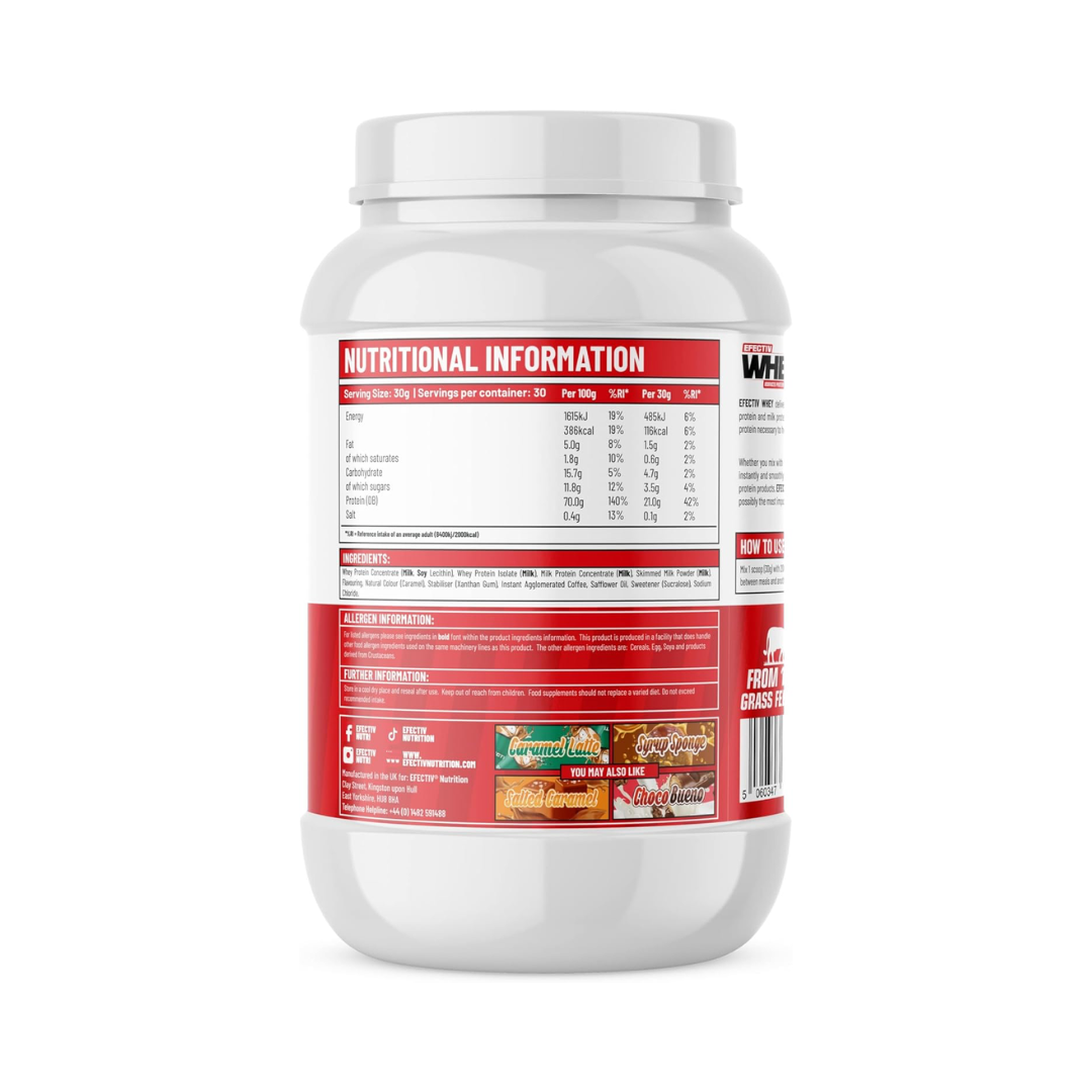 Efectiv Nutrition Whey Protein 900g - Caramel Latte