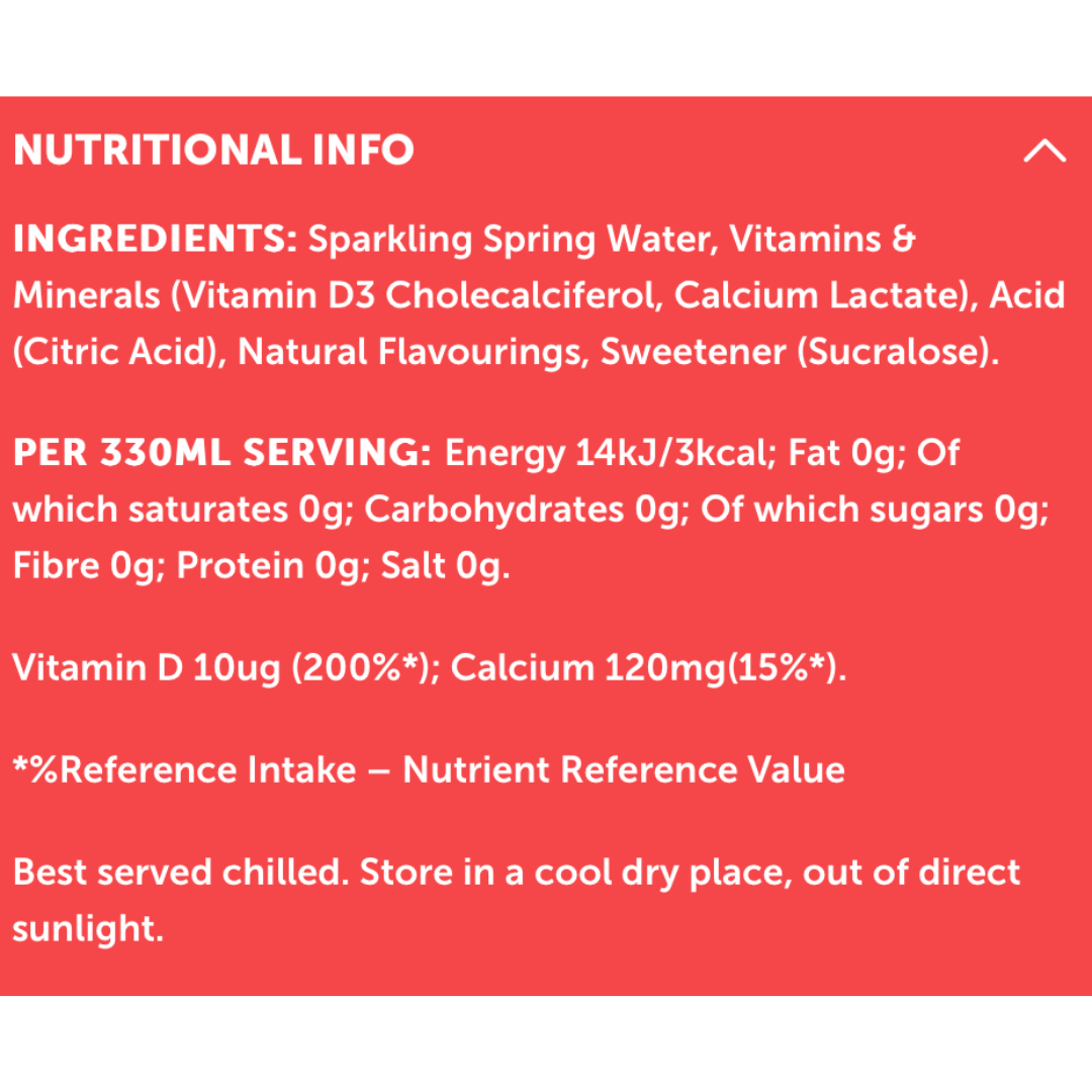 Get More Vits Vit D Can 12x330ml Sparkling Mango & Passionfruit