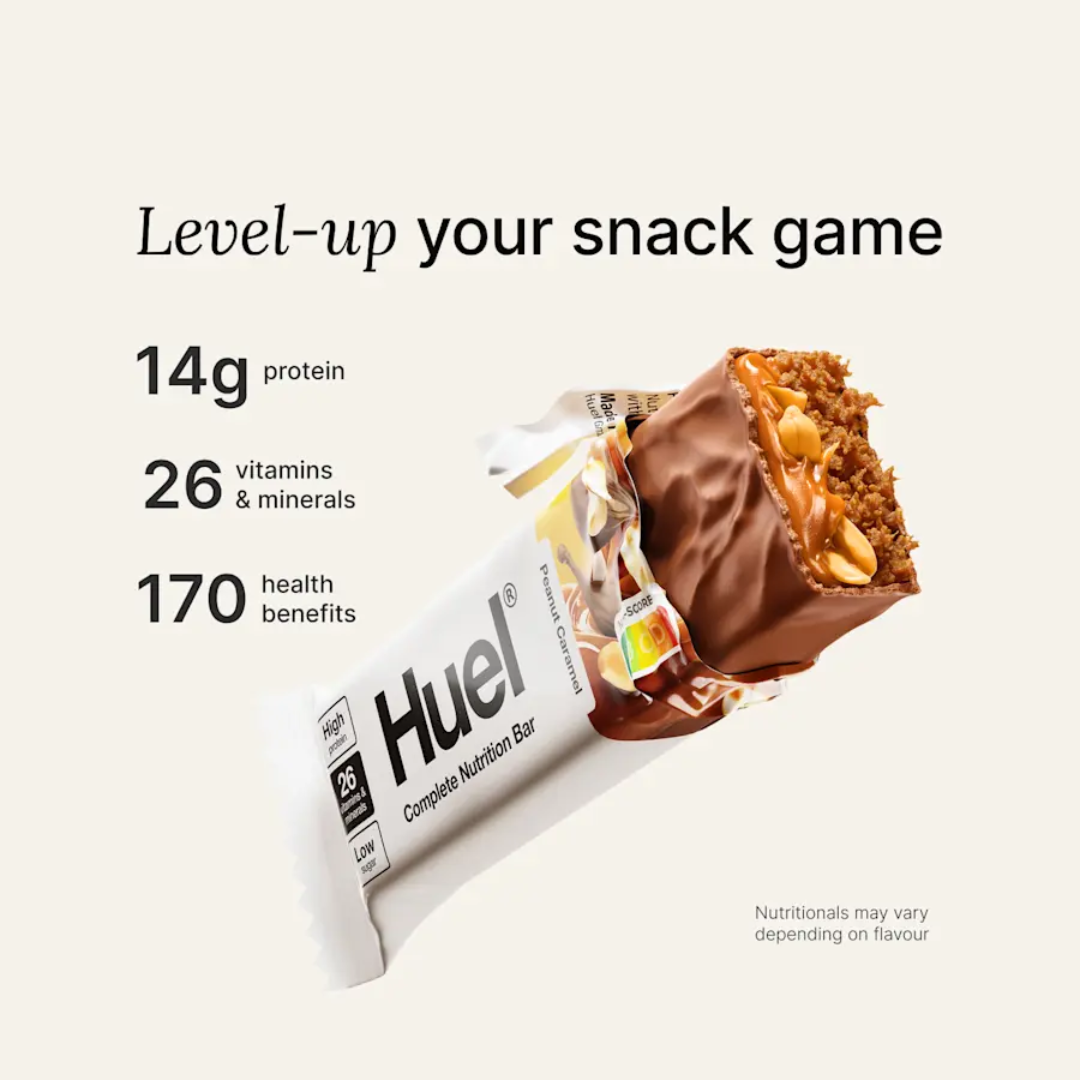 Huel Complete Nutrition Bar 12x51g - Peanut Caramel
