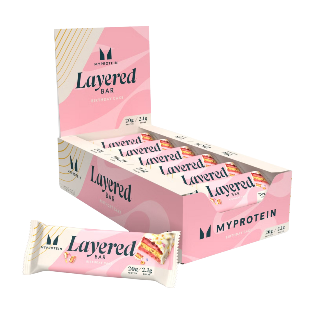 MyProtein MyProtein Layered Bar 12 x 60g - Vanilla Birthday Cake