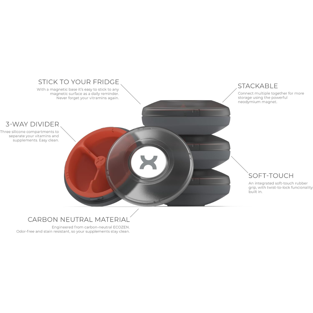PROMiXX Core Vitamin & Supplement Case - Graphite
