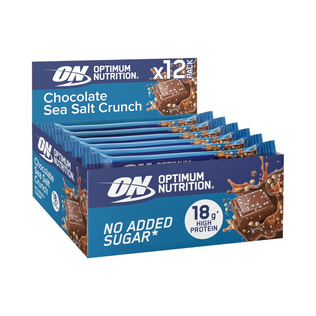 Optimum Nutrition Crunch Bar Box Of 12 - Choc Sea Salt