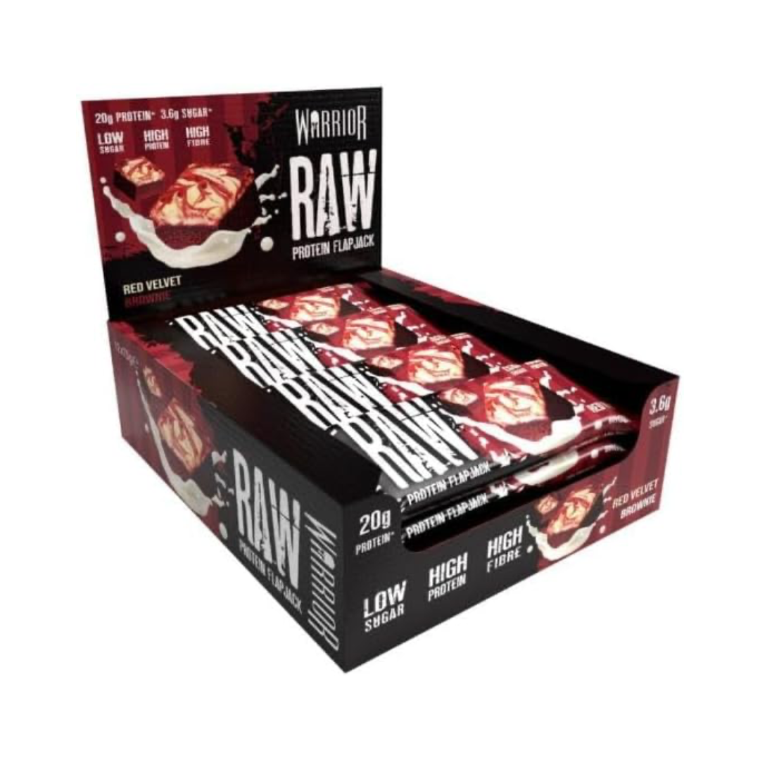 Warrior Raw Protein Flapjack 12x75g - Red Velvet Brownie