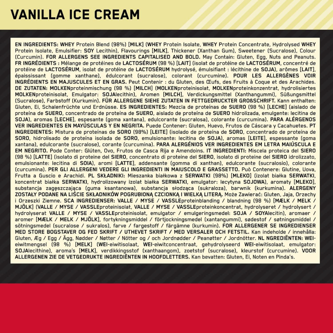 Optimum Nutrition Gold Standard 100% Whey 24x30g - Vanilla Ice Cream