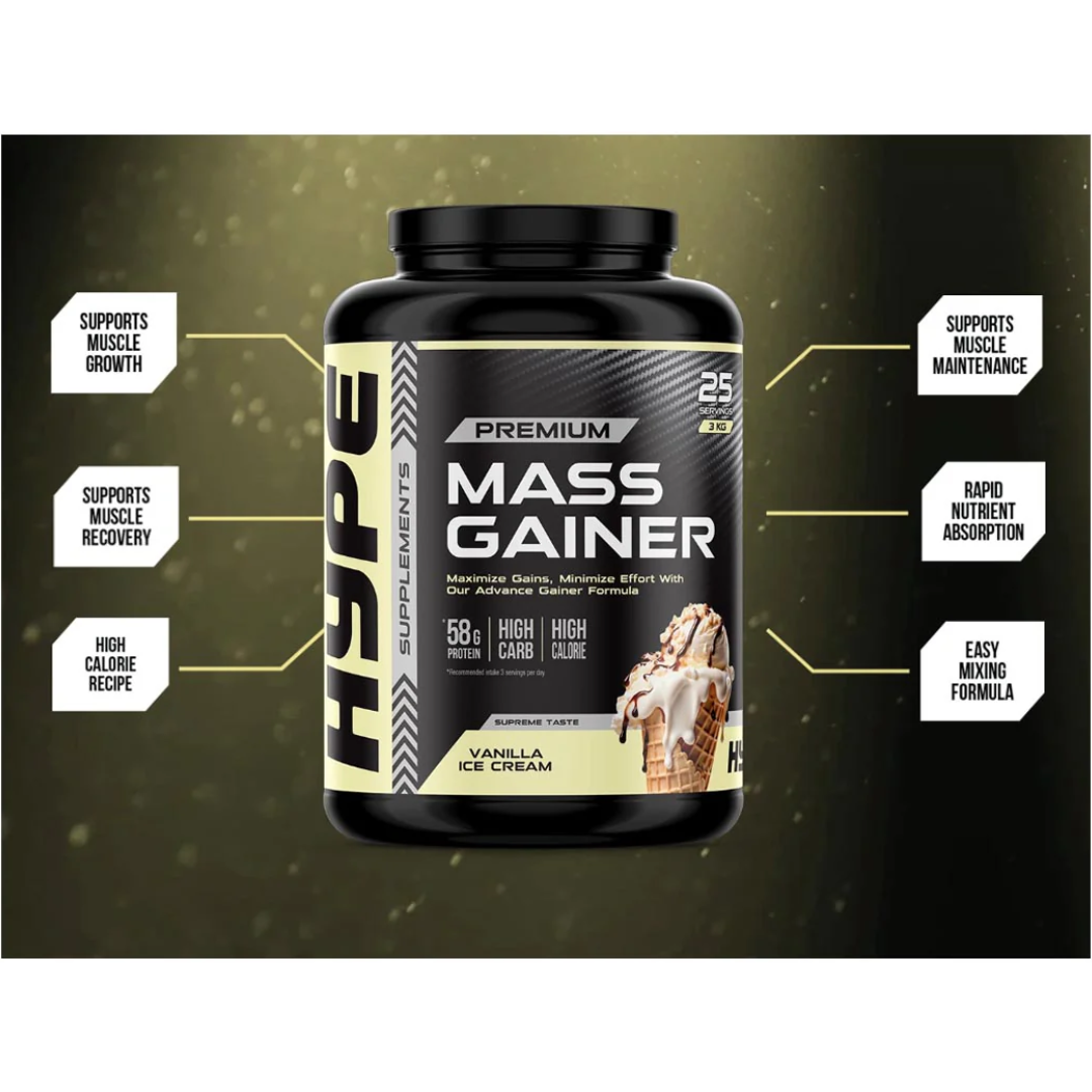 HYPE Mass Gainer 3kg - Vanilla