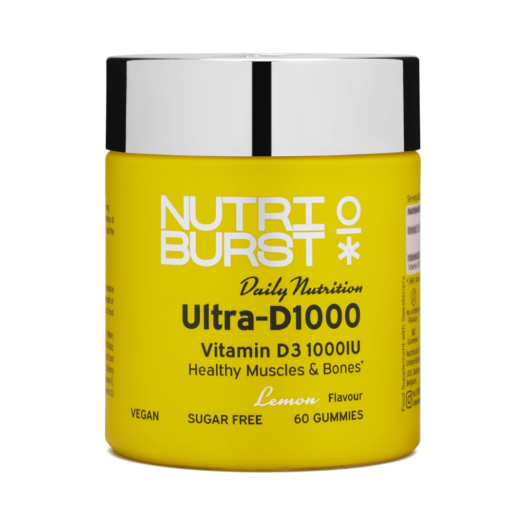 Nutriburst Ultra-D3 1000 IU 60 Gummies Lemon