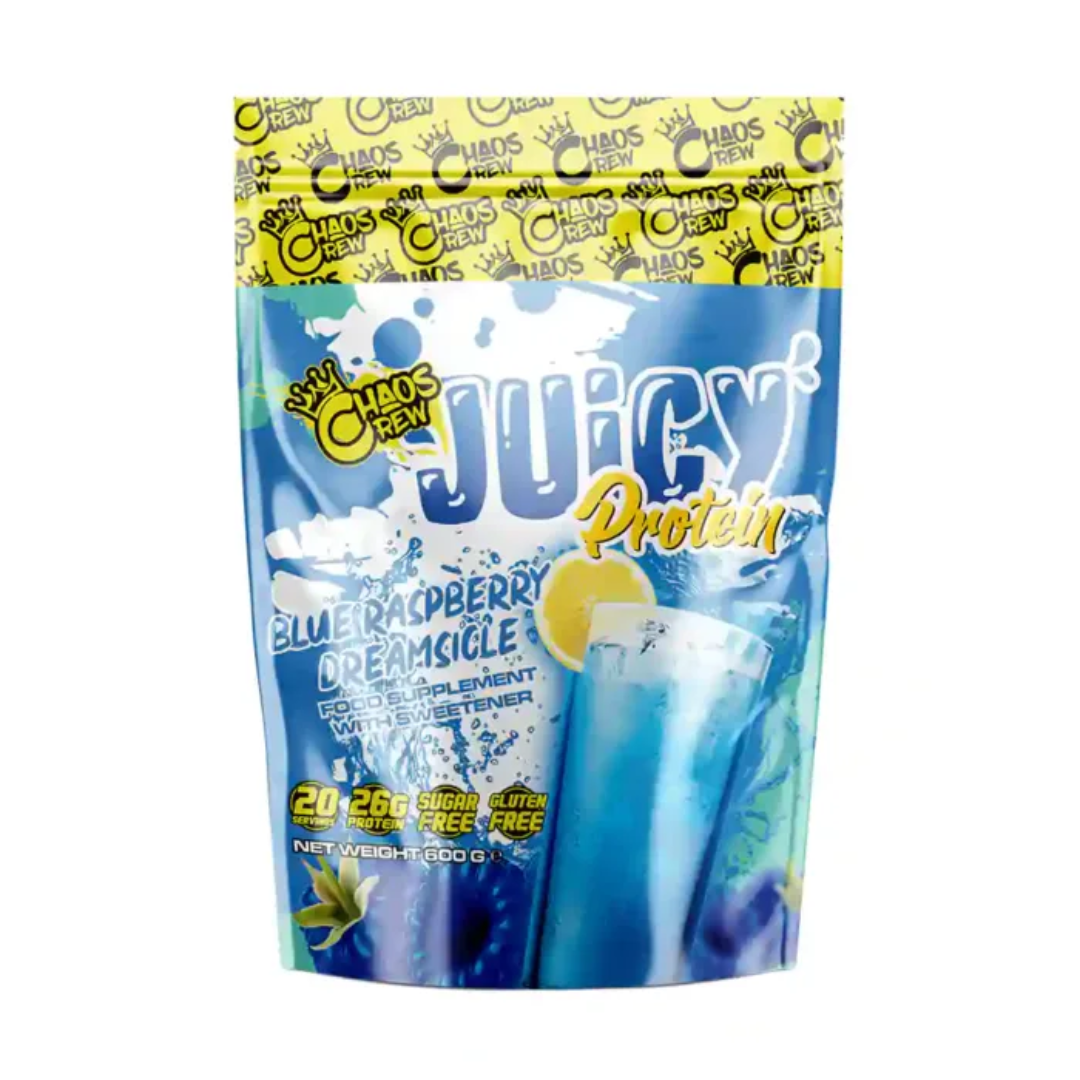 Chaos Crew Juicy Protein 600g - Blue Raspberry Dreamsicle